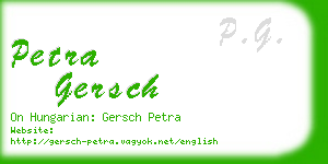 petra gersch business card
